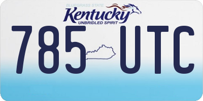 KY license plate 785UTC