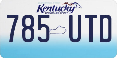 KY license plate 785UTD