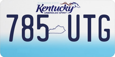 KY license plate 785UTG