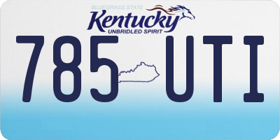 KY license plate 785UTI