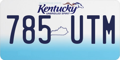 KY license plate 785UTM