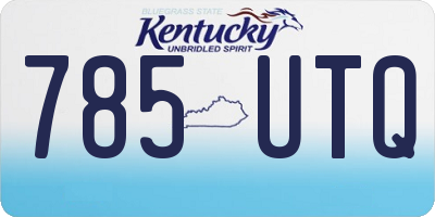 KY license plate 785UTQ