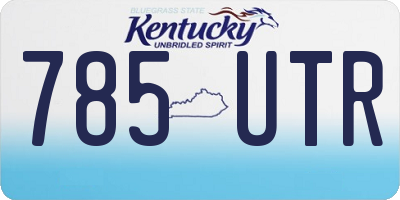 KY license plate 785UTR