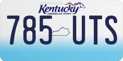 KY license plate 785UTS