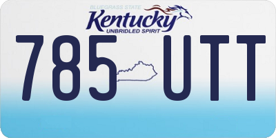 KY license plate 785UTT