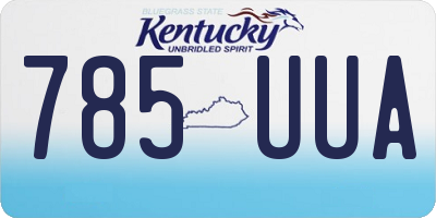 KY license plate 785UUA