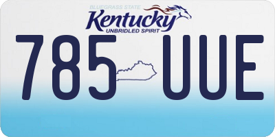 KY license plate 785UUE