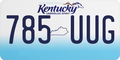 KY license plate 785UUG