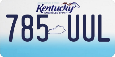 KY license plate 785UUL