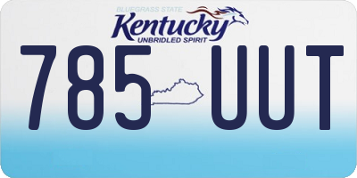KY license plate 785UUT