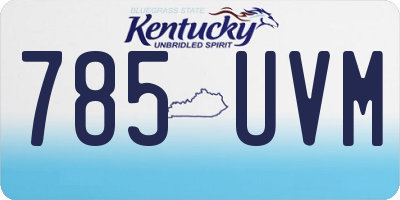 KY license plate 785UVM