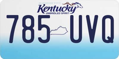 KY license plate 785UVQ
