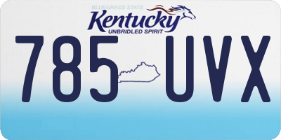 KY license plate 785UVX