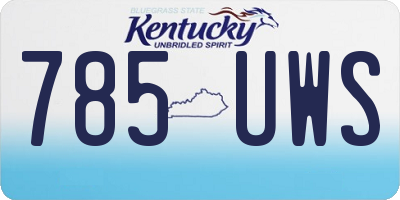 KY license plate 785UWS