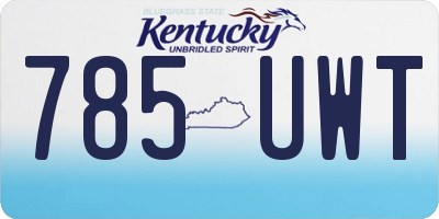 KY license plate 785UWT