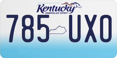 KY license plate 785UXO