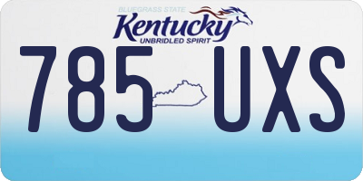 KY license plate 785UXS