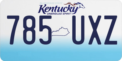 KY license plate 785UXZ