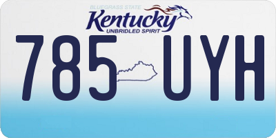 KY license plate 785UYH