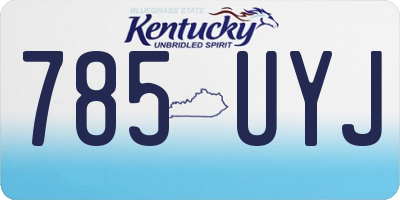 KY license plate 785UYJ