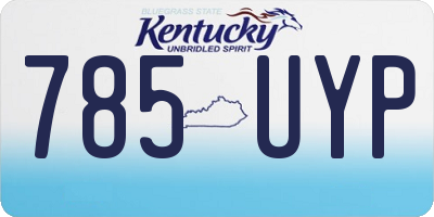 KY license plate 785UYP