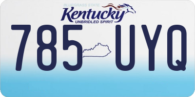 KY license plate 785UYQ