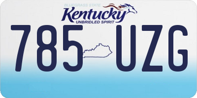 KY license plate 785UZG