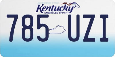 KY license plate 785UZI