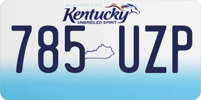 KY license plate 785UZP
