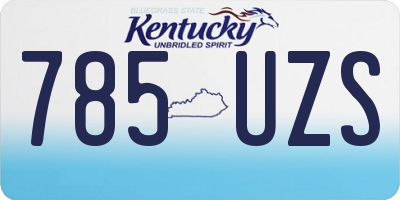 KY license plate 785UZS
