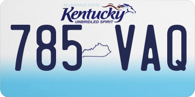 KY license plate 785VAQ
