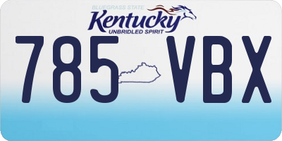 KY license plate 785VBX