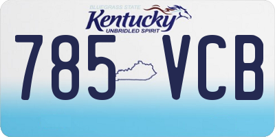 KY license plate 785VCB