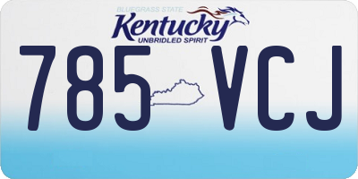 KY license plate 785VCJ