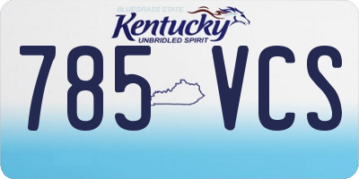 KY license plate 785VCS