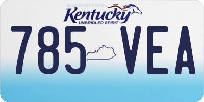 KY license plate 785VEA