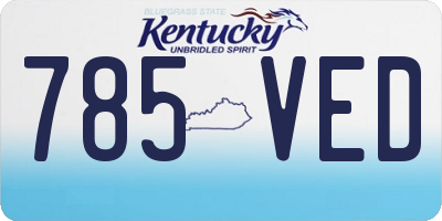 KY license plate 785VED
