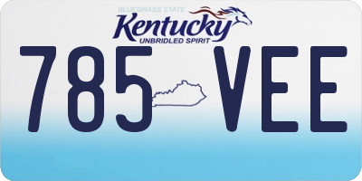 KY license plate 785VEE
