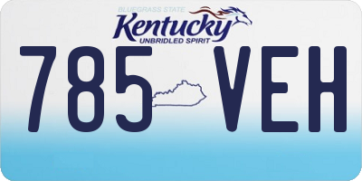 KY license plate 785VEH