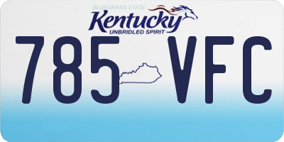 KY license plate 785VFC