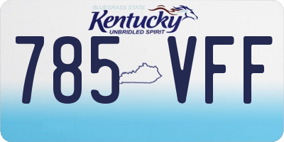 KY license plate 785VFF