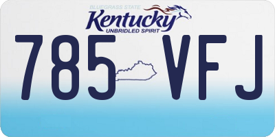 KY license plate 785VFJ