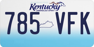 KY license plate 785VFK