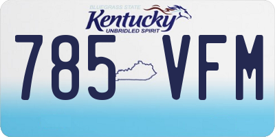 KY license plate 785VFM