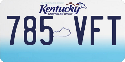 KY license plate 785VFT