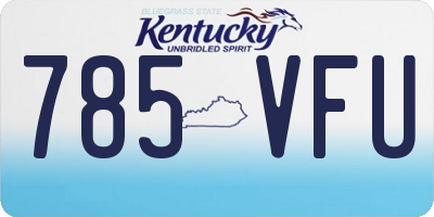 KY license plate 785VFU