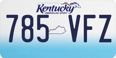 KY license plate 785VFZ