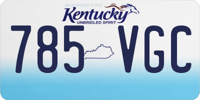 KY license plate 785VGC