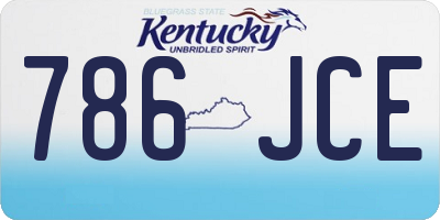 KY license plate 786JCE