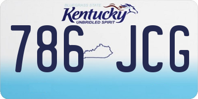 KY license plate 786JCG